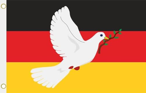 U24 Flagge Fahne Deutschland mit Friedenstaube 90 x 150 cm