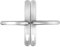 Fullex 68mm PZ White Gold Chrome Lever Lever Door Handle 215mm Screw