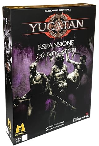 Studio Supernova - Yucatan: Erweiterung für 5-6 Spieler - Spiel zur Verwaltung von Ressourcen und gewaltsamen Kämpfen, 5-6 Spieler, 14+, italienische Ausgabe