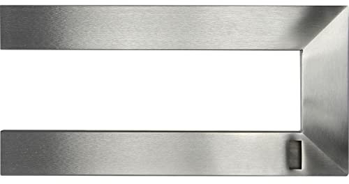 SIMAUSROM Garderobenstange U Form rechts - Kleiderstange 300x150mm für die Garderobe unter der Hutablage, Edelstahl gebürstet