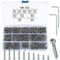 Speaker Screws, 480 Pcs M3 Self Tapping Screws, Cylindrical Head Hex Socket Cap Head Screws, Metric Thread Trumpet Wood Screws Allen Machine Screws. (480 silver)