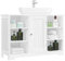 Yaheetech Mueble Baño Bajo Lavabo con Pie Armario de Baño de Suelo 6 Estantes y 1 Puerta 60×30×90 cm Blanco