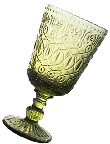 Retro Glas Kelch mit Geprägtem Blumenmuster für Wein und Cocktails