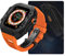 BANDKIT Kit de readaptación de cubierta de fibra de carbono y correa de fluororubber para Apple Watch Ultra 8 de 49 mm, correa de repuesto y funda para iWatch 8 7 de 44 mm y 45 mm, 44mm, Agate