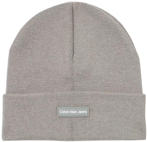 Calvin Klein Jeans Damen INST PATCH BEANIE K60K612322, Grey (Grey Heather), OS