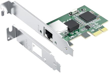 HCX GO Carte Réseau I225-V 2.5GBase-T (2.5Gbps) pour PC/Workstation/Serveur, Interface Ethernet certifiée IEEE 802.3bz, PCIe x1, Puce I225-V, Compatible Windows/Windows Server/Linux/Vmware Esxi