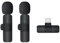 HUACAM Rechargeable Type-c Wireless lavalier Microphone, Plug and Play lavalier Mini Microphone. Low Latency, Suitable for interviews, TikTok, YouTube, Vlog Recording. (2 Microphones)