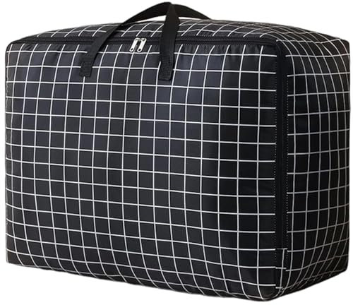 Large Storage Bag, 105L Underbed Clothes Storage Bags With Zips King Size Oxford Cloth Bags for Moving House Storage Clothes Bedding Duvet Quilt Blankets Waterproof Moving Totes
