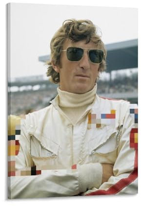 PURRCOCO Poster mit österreichischem Rennfahrer, Jochen Rindt, Poster, Druck, Kunst, Wandgemälde, Leinwand, Poster, moderne Schlafzimmer-Dekoration, 20 x 30 cm