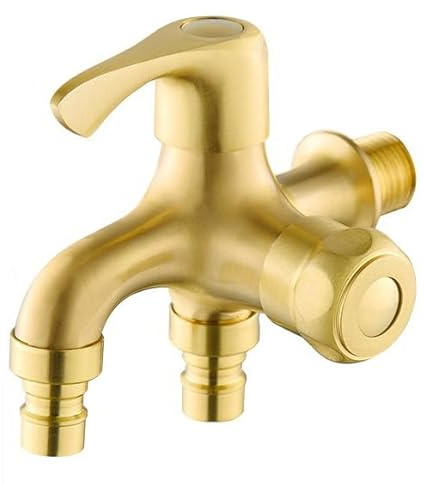 Rubinetto Per Fontana Da Giardino Rubinetto Giardino Doppio Lavandino Da Esterno Giardino Adatto Per Giardino Doppia Uscita ottone valvola Laterale