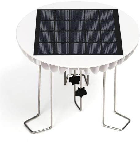 BuyWeek Vogeltränke Solar Wiggler für Vogelbad mit 1500 mAh Lithiumbatterie, 2 Möglichkeiten zur Stromerzeugung Abnehmbar Solarantriebswasserwichern für Garten/Teich Dekoration