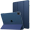 MoKo Étui Intelligent Dos Translucide Givré en PC Dur, Support Touch ID et Apple Pencil Pro/2e/USB-C, Coque pour iPad Air 13 Pouces 2024 / iPad Pro 12,9 (6e/5e Gén 2022/2021), Marine Bleu