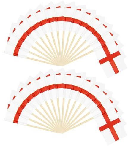 200 England Flag Toothpicks, England Decorations, Euro Decorations, European Cup Football Cake Decorations, European Cup Atmosphere Flags