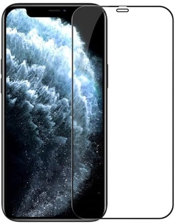 DEALY Protection Écran Verre Trempé pour Contours Noirs iPhone 12 Pro / 12