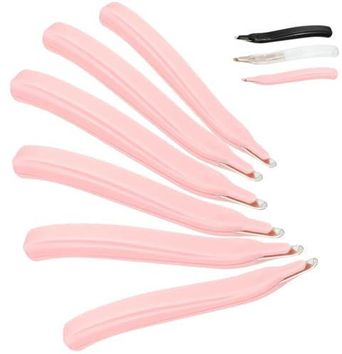 Magnetischer Klammerentferner, Abziehwerkzeug, 6 Stück, gummiert, für Schule/Büro/Zuhause (Rosa)