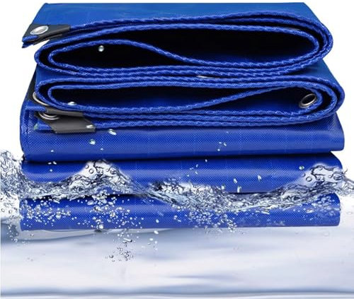 DSFHVBDD Tarpaulin Waterproof Heavy Duty 2.5x2.5m, Tarp for Under Pool, Tarp Cover with Reinforced Grommets and Edges, Protective Cover for Patio, Porch and Outdoor