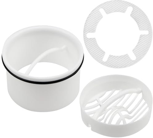 WPPQWP Haarsieb Dusche, Haarfänger Dusche 7cm, Dusche Ablaufgarnitur Set(Haarsieb+Tauchrohr), Abflusssieb Dusche, Ersatzarmaturen für Duschabflüsse, Kompatibel Tempoplex 6961,6962,6963