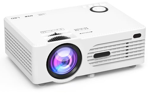 Mini Projector Full HD 1080P Support, Upgraded 9500 Lux LED Portable Video Projector for Bedroom, Compatible with Smartphone/Laptop/TV Stick/Xbox/PS4