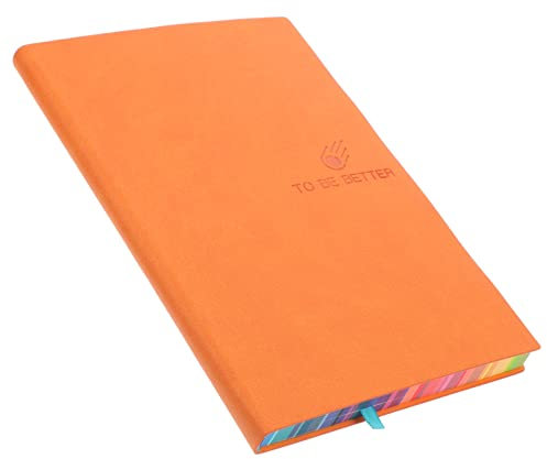 Tofficu Daily Plan Notebook Leather Bound Smooth Paper for Easy Writing and Meetings