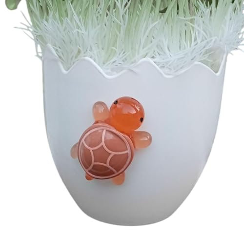 Einzigartiger Ostereier-Blumentopf – Sukkulenten-Topf aus Eierschale mit Schildkrötenmotiv | Dekorative Blumenvase für den Innen- und Außenbereich auf Tisch, ideal für Kaktusausstellungen