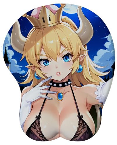 Anime Waifu Kawaii Fille Tapis de Souris 3D Repose-Poignet Tapis de Souris en Gel de Silicone Souple antidérapant avec Support de Poignet