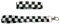 Set of Chequered Flag elastic Wrist band wristband Key tag Set racing motorsports