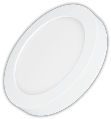 LUXULA LED Aufbauleuchte CIRCLE - ø177x35mm, 12W, 1190lm - 3000K 4000K 6000K einstellbar - Spot Aufbaupanel mit Diffusor, matt, rund