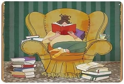 Vintage-Bücher, „Schließen Sie die Augen, atmen Sie ein, atmen Sie Ruhe ein, atmen Sie Stress aus, Poster „Pick Up A Book, Poster für Buchliebhaber, Retro-Plakette, Zimmer, Club, Garage, Wanddekorat