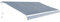 Gelenkarmmarkise 500 cm Blau/Weiß