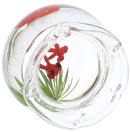 GARVALON Miniatur-fischglas Für Puppenhaus Tiny Fish Bowl Deko Für Miniaturgärten Modell Zubehör Für Miniaturlandschaften Und Kreative Bastelprojekte