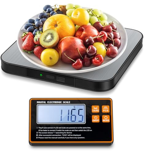 Bilancia da cucina digitale, peso massimo 15 kg, precisione di misurazione 1 g, 7 unità di misura, display LCD separato, funzione conteggio, funzione tara