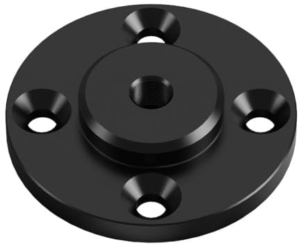 FEICHAO Mount Plate Wall Mount 1/4, 3/8, M6, 3-Card Slot, Ball Head Adapter Holder M4 Screw Fixing Hole for Magic Arm Monitor Flash Light DSLR Camera (1/4 Thread)