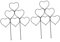 Sharplace 2X Pflanzenspalier Gartenspalier Deko Herzform Metall für Kletterpflanzen Pflanzenstütze für Clematis Topfpflanzen Efeu, Schwarz