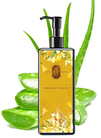 Nourishing Plant-Based Hairs Color | Single Agent Floral Hair Dye Shampoo | Natürliches Haarfarbenshampoo Abdeckung Grauer Haare | Sanfte Lang Anhaltende Haarfarbe auf Pflanzenbasis für Erwachsene