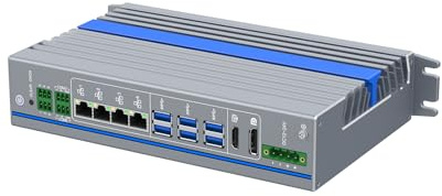 ANDAQI Book-Style Industrial Computer, Q670 I5 12500T, Windows 11 / Linux Ubuntu, IX24, 2 x RS485 Optical Isolation, 4 x LAN, 12-24V 4-pin Phoenix, Expandable CAN, 0 RAM, 0 Storage, Barebone No System