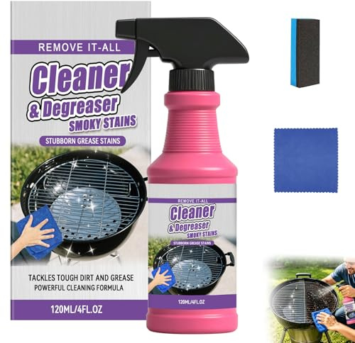Grillreiniger, Fast-Acting Heavy-Duty Grill Degreaser Spray Backofenreiniger, Grillrost Reiniger Hochleistungsreiniger Fettlöser für Angebranntes Essen und Fett für Grill Backofen,Pfannen,Fettflecken