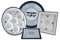 Zion Judaica Full Passover Seder Plate Set Blue Renaissance Collection Pesach Set 12 Ceramic Seder Plate 9.5 Square Matzo Plate 17 Round Matzah Cover & Afikoman Bag Elegant Passover Decorations