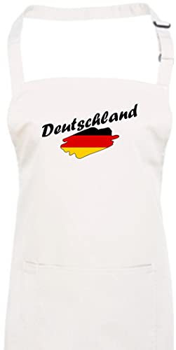Shirtinstyle Kochschürze Latzschürze Deutschland Flagge, Land, Länder, Weiß