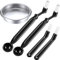 Zhehao Coffee Machine Brush Cleaner 4 Pieces Coffee Machine Brush with Spoon and 1 Piece 58 mm Stainless Steel Back Flush Insert Metal Blind Filter for Espresso Machine