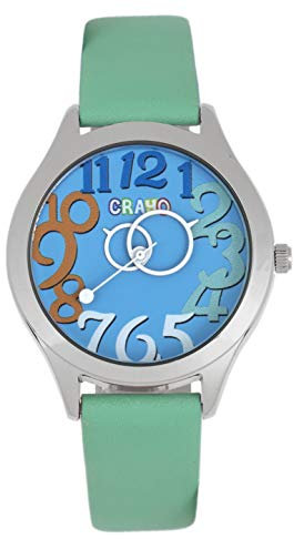 Crayo Spirit Quartz Mint Leather Silver Unisex Watch CRACR5503