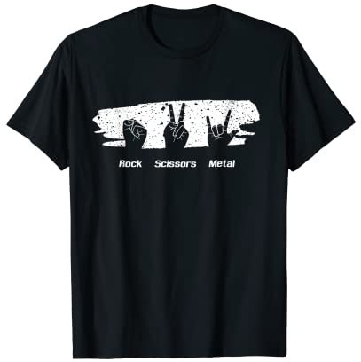 Schickimicki Heavy Metal Pommesgabel Metaller Rock T-Shirt