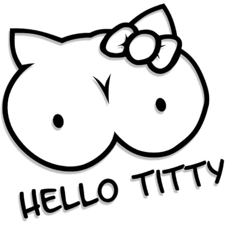 Decus Shop Hello Titty XL 1935 (schwarz) // Sticker OEM JDM Style Aufkleber