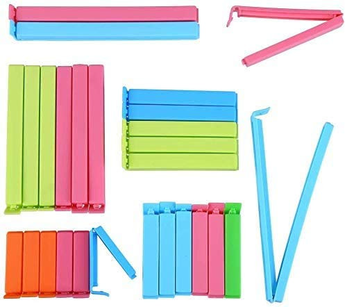 DERAYEE 27 stück Verschlussklammern Tütenclips Verschlussclips für Beutel Clips für Tüten Tütenverschluss Kunststoff-Dichtungsclips Europäischer Langer Dichtungsclips 5 Größen 18cm/14cm/11cm/8cm/6cm