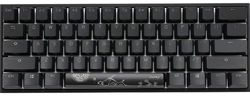 Ducky Mecha Mini Gaming Tastatur inklusive RGB-Beleuchtung mit MX Red Switches, 60% Größe, Metallgehäuse, deutsches Tastenlayout (ISO)