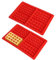 2 moldes de silicona para gofres, moldes para hornear DIY antiadherentes, fabricante de gofres para gofres, muffins, pastel, chocolate, rojo