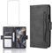 Asuwish Handyhülle für OnePlus Nord 1 Hülle mit Glas Folie Schutzfolie Kartenfach Klappbar Leder Geldbörse Ständer Panzerfolie 5G AC2003 AC2001 Handy Hüllen Schutzhülle Cover Phone Case Schwarz