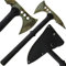 G8DS® Wurfaxt Axt Beil AXT Schwarz Tomahawk inkl. Kopftasche (grün, 1)