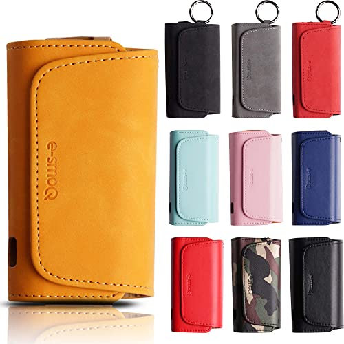 E-smoQ Tasche für IQOS 3 Duo Starterset | Hülle für Zubehör | Case (Orange)