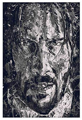 Filmposter John Wick Chapter 3 auf Leinwand, Wandkunst, Dekordruck, Gemälde für Wohnzimmer, Schlafzimmer, Dekoration, ungerahmt: 30 x 45 cm