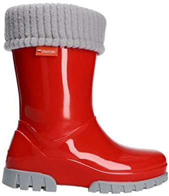 Demar Stormer Lux, stivali di gomma imbottiti, per bambini (Rosso, numeric_28)